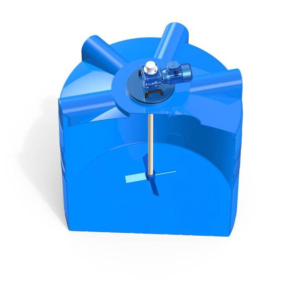 Емкость V 2000 литров с лопастной мешалкой