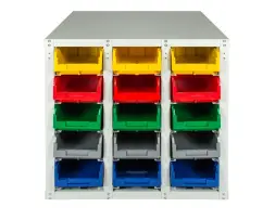 Стеллаж с направляющими мобильный, двусторонний, Стелла-техник V3-30-150-И 30 ячеек, грузоподъемность 400кг