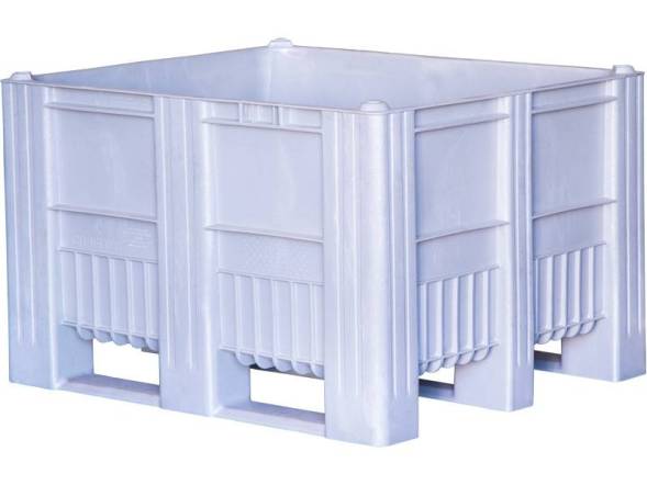 Крупногабаритный сплошной пластиковый контейнер на полозьях Big Box, 1200х1000х740 мм, серый [12001000740-00]