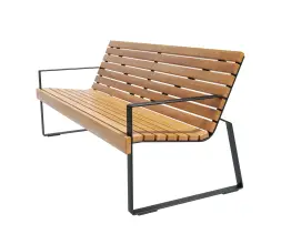 Скамейка стальная «Глория Вуд» 1,2 м