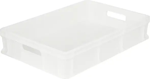 Ящик пластиковый сплошной, 600×400×120 мм, 22 л, белый [704.03.01 м]