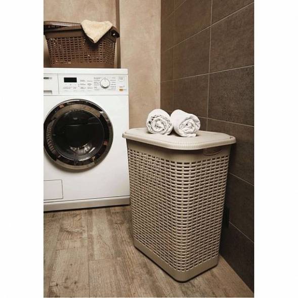 Корзина для белья 30л, белый