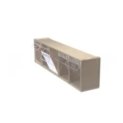 Короб откидной Стелла-техник F-600-5-B, 600х140х168 мм, 5 ячеек, бежевый, прозрачный