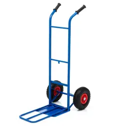Тележка грузовая Стелла-техник КГ-150-PU-1120-255 с откидной полкой, грузоподъемность 150 кг