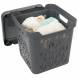 Ящик с крышкой универсальный Deluxe, 286x286x286 мм, 18л, серый