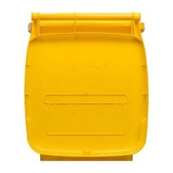 Мусорный контейнер пластиковый для ТБО/ТКО на колесах с крышкой, 120 л, красный