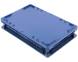 Ящик (евролоток) пластиковый штабелируемый, 600х400х100 мм, синий, перфорированный [600400100-0]