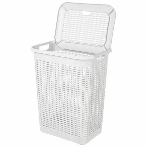 Корзина для белья 50л, белый
