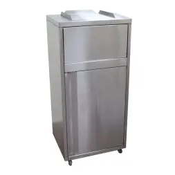 Урна Мега-3, 510х610х1310 мм, шлифованная, с емкостью 120 л