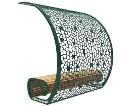 Скамейка стальная с навесом «Филигран Волна»