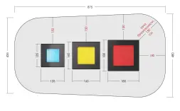 Набор встраиваемых батутов «Квадраты Комбо»