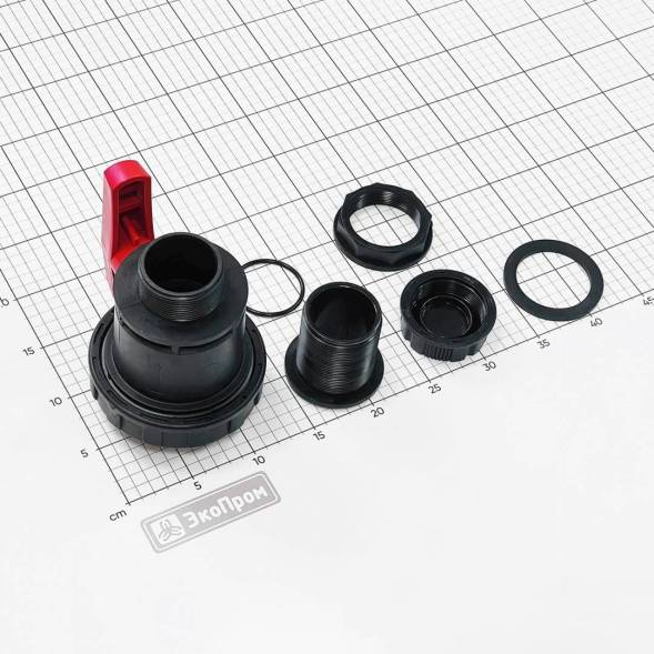 Отвод из бака в сборе G2 ПП с краном шаровым G2 ПП ВР-НР