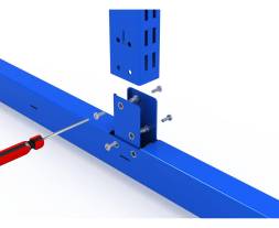 Стойка мобильная для пластиковых ящиков двусторонняя ДВК SORTEX 1495-M №1-2, синий [КГ030403]