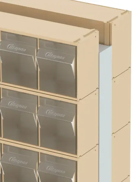 Стойка бежевая двусторонняя напольная Стелла-техник 406-00-00-10-B