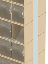 Стойка бежевая двусторонняя напольная Стелла-техник 406-00-00-10-B