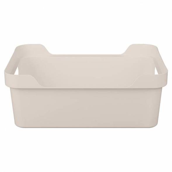 Ящик с крышкой универсальный Luxe, 12л, светло-бежевый