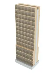 Стойка бежевая двусторонняя напольная Стелла-техник 406-00-10-03-B