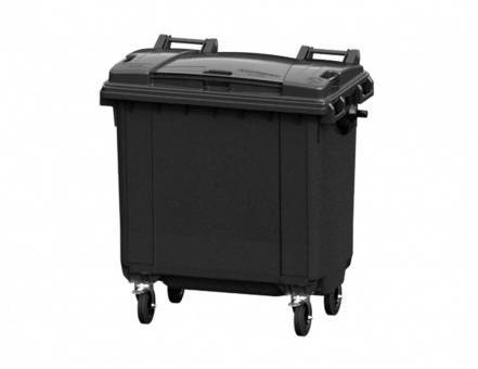 Контейнер пластиковый для мусора (ТБО/ТКО) с крышкой на колесах, 770 л
