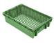 Ящик (евролоток) пластиковый с перфорацией, 600х400х152 мм, зеленый [600400152-03]