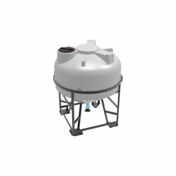 Емкость ЦКТ 3000 л с патрубком 90мм с фланцем белая в обрешетке