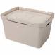 Ящик с крышкой универсальный Luxe, 18л, светло-бежевый