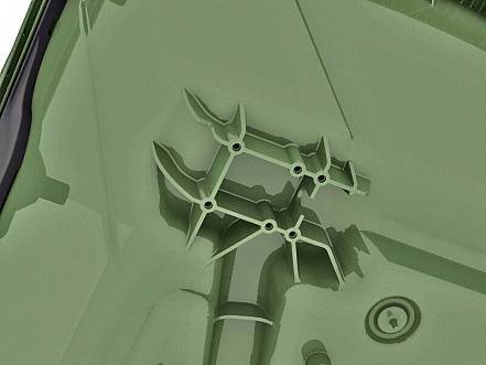 Контейнер пластиковый для мусора (ТБО/ТКО) с крышкой на колесах, 1100 л