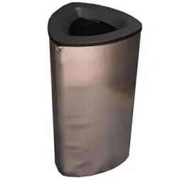 Урна-пепельница Абсолют, шлифованная/ полированная, пакетодержатель, 60 л