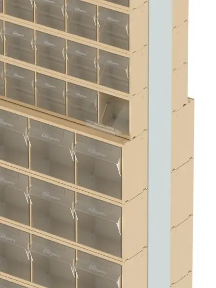 Стойка бежевая двусторонняя напольная Стелла-техник 406-09-08-00-B