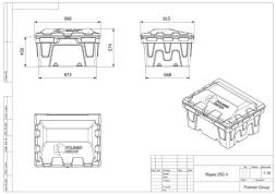 Ящик для ветоши 250 литров черный