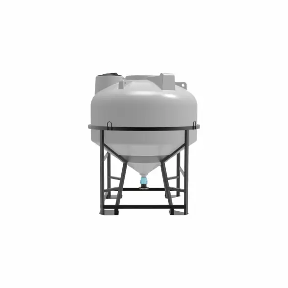 Емкость ЦКТ 3000 л с патрубком 90мм с фланцем под плотность до 1,2 г/см³ белая в обрешетке