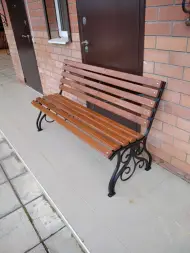 Скамейка стальная «Вена» 3,0 м (3 опоры)