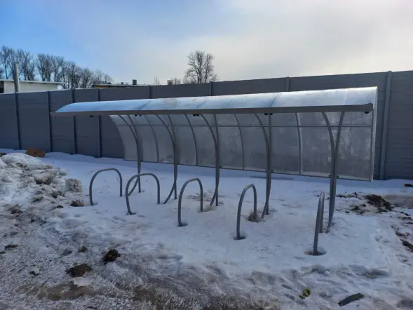 Парковка для колясок и велосипедов с навесом 03