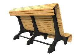 Скамейка стальная «Сафари» 2,5 м (3 опоры)