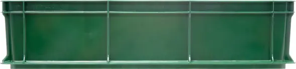 Ящик пластиковый сплошной, 600×400×140 мм, 27 л, зелёный [705.03.01 м]