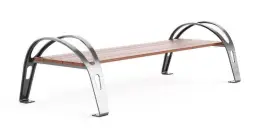 Скамейка стальная «Техно» без спинки 1,2 м