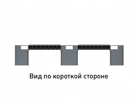Паллет (поддон) пластиковый усиленный перфорированный на 3-х полозьях, 1200x800x150 мм, серый [02.117.91.PEF.S.Т20X]