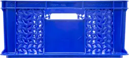 Ящик пластиковый перфорированный, 600x400x180 мм, 35 л, синий [706.01.01 м]