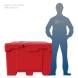 Ящик для соли, реагентов 500 литров, красный