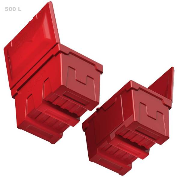 Ящик для соли, реагентов 500 литров, красный