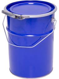 Ведро металлическое, ВМо 5б, 5 л, крышка-обруч, синий [5061]