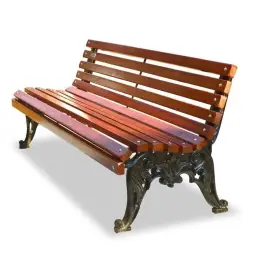 Скамейка чугунная «Белые ночи» без подлокотников 3,0 м (3 опоры)