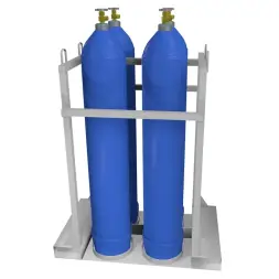 Контейнер для 4-х газовых баллонов КГБ-04 1060x906x660 мм Серый