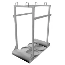 Контейнер для 4-х газовых баллонов КГБ-04 1060x906x660 мм Серый