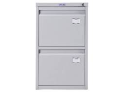 Шкаф металлический картотечный (картотека) ПРАКТИК A-42, А4, 2 ящика, 685x408x485 мм