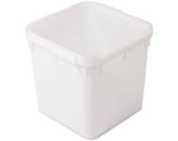 Куботейнер пластиковый для пищевых продуктов, 23 л, 340x340x320 мм, белый [340340320-00]