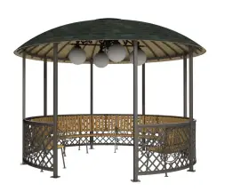 Беседка стальная «Физалес» Со скамейкой