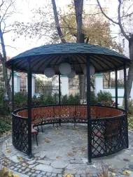 Беседка стальная «Физалес» Со скамейкой