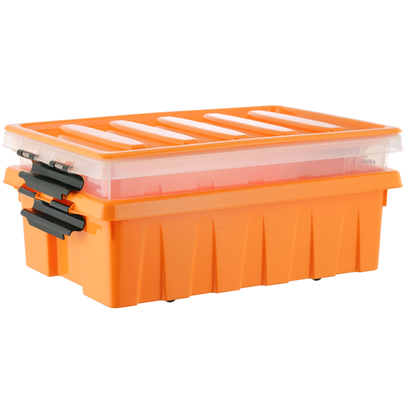 Контейнер с крышкой и клипсами Rox Box Original, 35 л, 580x390x180 мм, прозрачный [035-00.07]