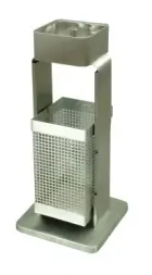 Урна-пепельница Портик, 400х400х880 мм, шлифованная, 30 л