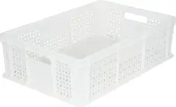 Ящик пластиковый перфорированный, 600×400×180 мм, 35 л, зелёный [706.02.01 м]